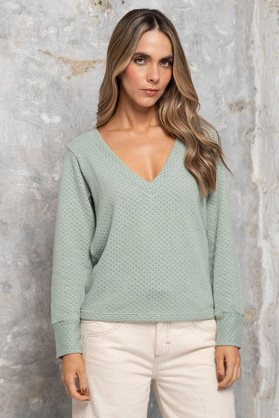 Buzo Tejido Verde Olivo