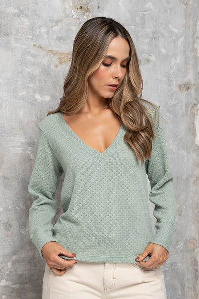 Buzo Tejido Verde Olivo