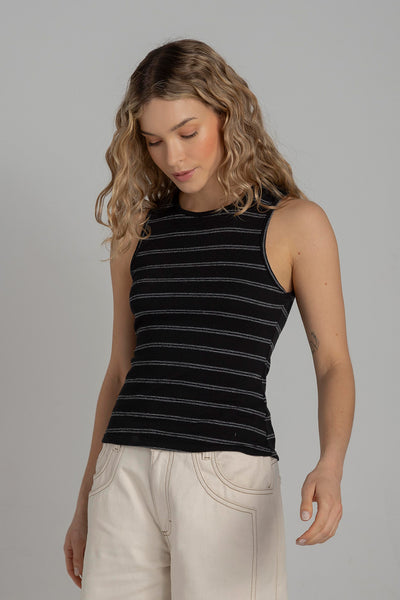 Camisa Alessia Negra Rayas