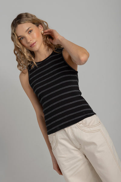 Camisa Alessia Negra Rayas