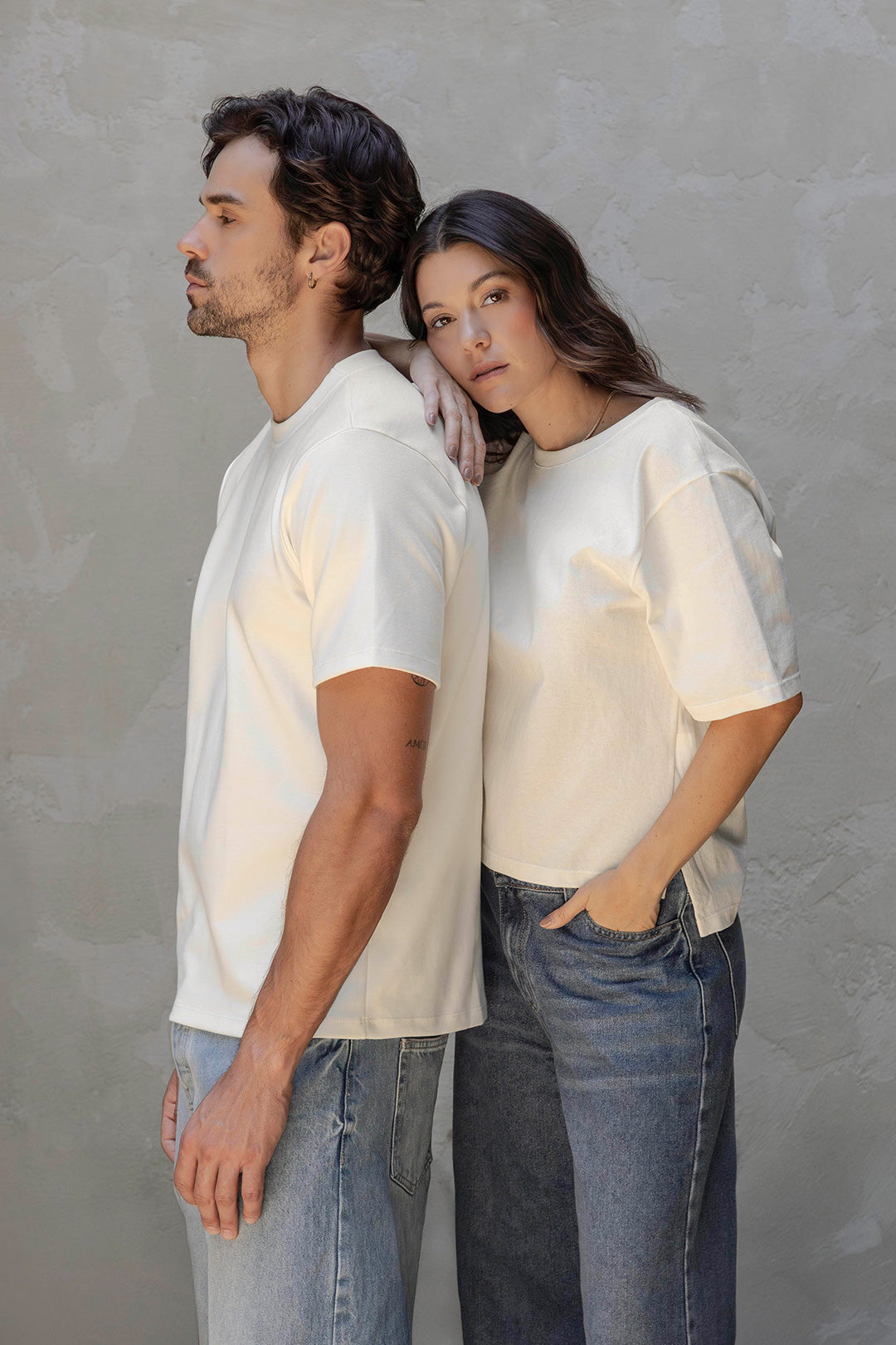 Camiseta Boxy Marfil