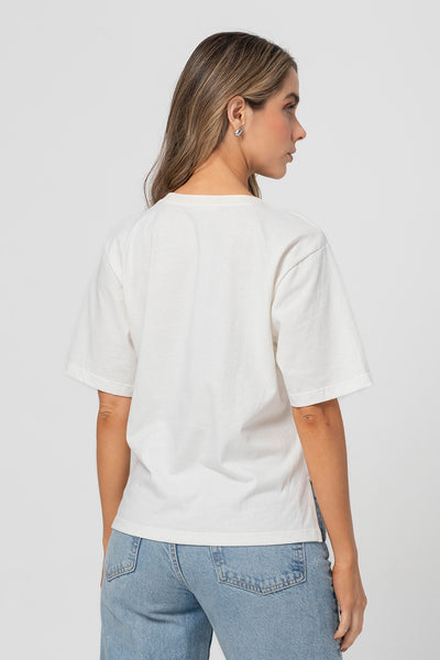 Camiseta Boxy Marfil