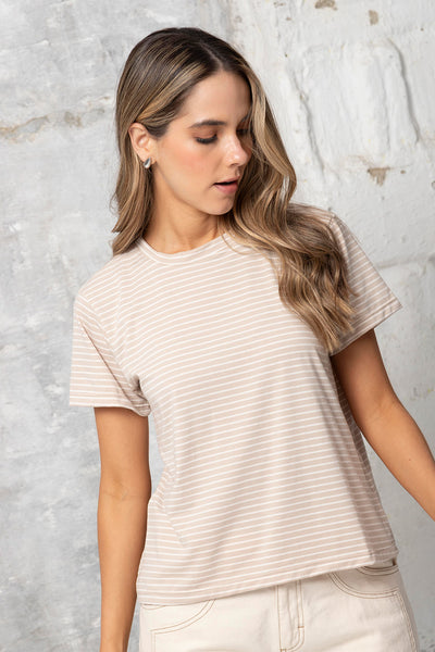 Camiseta Rita Rayas Kaki