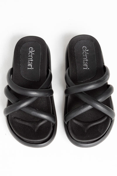 sandalias negras para mujer