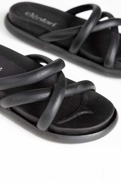 sandalias negras para mujer