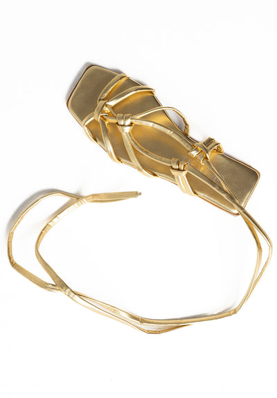 sandalia dorada para mujer