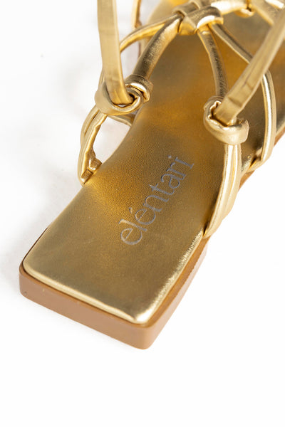 sandalia dorada para mujer